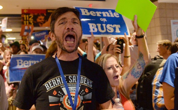 Sanders supporters staged a walk out at the 2016 Democratic National Convention, many of them refusing to vote for Clinton.