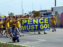 Anti-Pence protesters